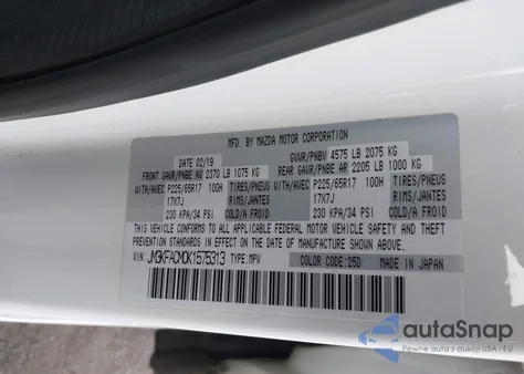 2019 Mazda Cx-5 Touring из США, поврежденный, VIN JM3KFACM0K1575313